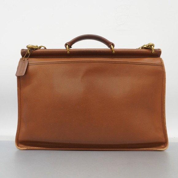 Auth Coach Briefcase 5266 Leather Brown Gold metal - Picture 12 of 12